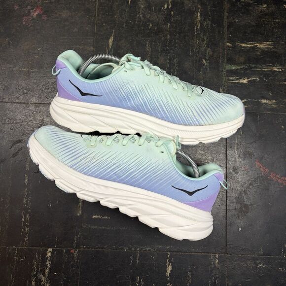 Hoka One One Rincon 3 Size 9B Womens Blue Running Sneakers (1119396 SOAB) - Picture 2 of 6